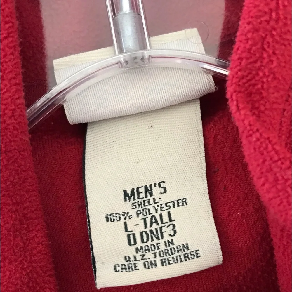 L.L. Bean fleece zip up jacket men size Large Tall Red - Picture 8 of 8